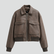 Women’s Jacket with Flap Pockets and Zip Closure