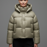 Women’s Jacket with Hood and Zip Closure