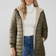 Women’s Jacket with Hood and Zip Closure