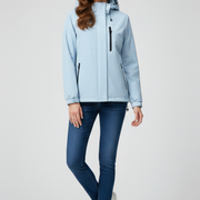 Women’s Jacket with Hood and Zippered Pockets