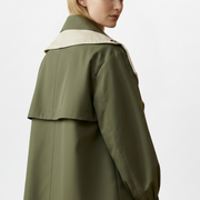 Women’s Jacket with Layered Collar and Front Buttons