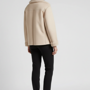 Women’s Jacket with Notched Collar and Faux Shearling Lining