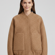 Women’s Jacket with Open Front and Patch Pockets