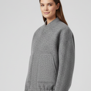 Women’s Jacket with Open Front and Patch Pockets