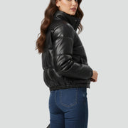 Women’s Jacket with Padded Surface and Zip Closure