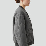 Women’s Jacket with Padded Surface and Zip Closure