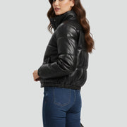 Women’s Jacket with Padded Surface and Zip Closure