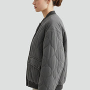 Women’s Jacket with Padded Surface and Zip Closure