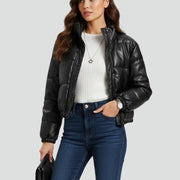Women’s Jacket with Padded Surface and Zip Closure