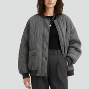 Women’s Jacket with Padded Surface and Zip Closure