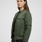Women’s Jacket with Padded Surface and Zip Closure