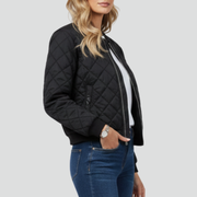 Women’s Jacket with Quilted Surface and Zip Closure