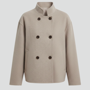 Women’s Jacket with Stand Collar and Buttons