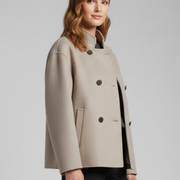 Women’s Jacket with Stand Collar and Buttons