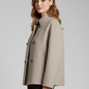 Women’s Jacket with Stand Collar and Buttons