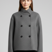 Women’s Jacket with Stand Collar and Buttons