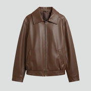 Women’s Jacket with Zip Closure and Ribbed Hem