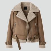 Women’s Jacket with Zip Closure and Textured Outer Surface