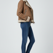 Women’s Jacket with Zip Closure and Textured Outer Surface