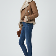 Women’s Jacket with Zip Closure and Textured Outer Surface