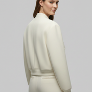 Women’s Jacket with Zip Detail and Sleeveless Design