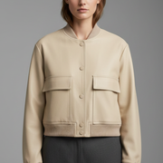 Women’s Jacket with Zip Detail and Sleeveless Design