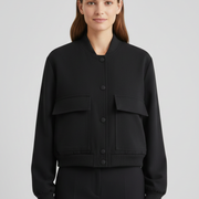 Women’s Jacket with Zip Detail and Sleeveless Design