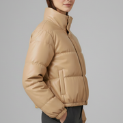 Women’s Jacket with Zip Fastening and Padded Surface