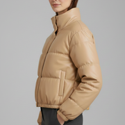 Women’s Jacket with Zip Fastening and Padded Surface