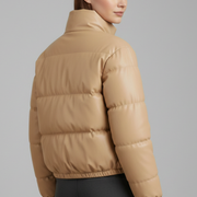 Women’s Jacket with Zip Fastening and Padded Surface