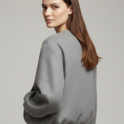 Women’s Jacket with Zip Fastening and Ribbed Hem
