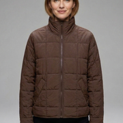 Women’s Jacket with Zip and Quilted Surface