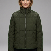 Women’s Jacket with Zip and Quilted Surface
