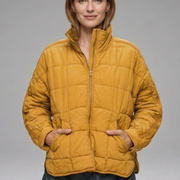 Women’s Jacket with Zip and Quilted Surface