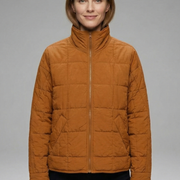 Women’s Jacket with Zip and Quilted Surface