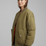 Women’s Jacket with Zipper and Patch Pockets