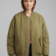 Women’s Jacket with Zipper and Patch Pockets