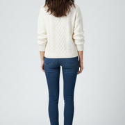Women’s Jumper with Crew Neck and Ribbed Hem
