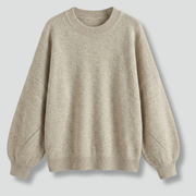 Women’s Jumper with Round Neck and Ribbed Cuffs