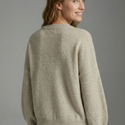 Women’s Jumper with Round Neck and Ribbed Cuffs
