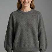 Women’s Jumper with Round Neck and Ribbed Cuffs