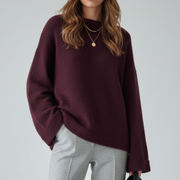 Women’s Knit Pullover with Round Neckline