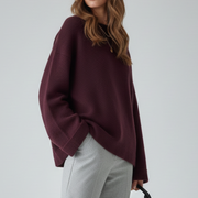 Women’s Knit Pullover with Round Neckline