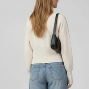 Women’s Knitted Cardigan with Round Neckline and Button-Front Design