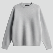 Women’s Knitted Sweater with Round Neckline and Dropped Shoulders