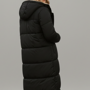 Women’s Long Coat with Hood and Zip