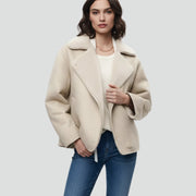 Women’s Long Sleeve Jacket with Shearling Lining