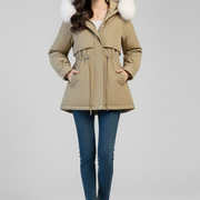 Women’s Parka with Hood and Drawstring Waist