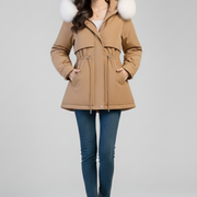 Women’s Parka with Hood and Drawstring Waist