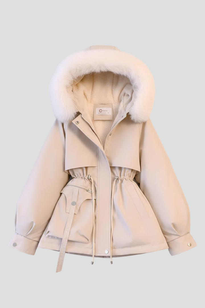 Women’s Parka with Hood and Drawstring Waist